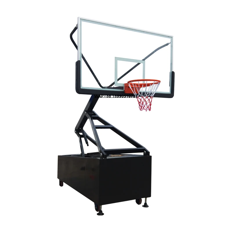 

Height Adjustable Basketball Hoop with Spring Assistance for Kids and Adults-Court Equipment