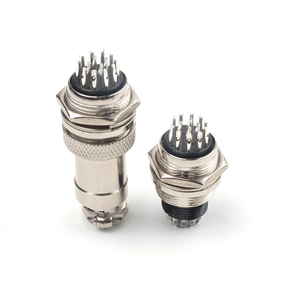 

1 Set GX20 Nut Type Male Female Aviation Plug Socket Connector 2/3/4/5/6/7/8/9/10/12/14/15 PIN Weld Fast Cable Connectors DIY GO