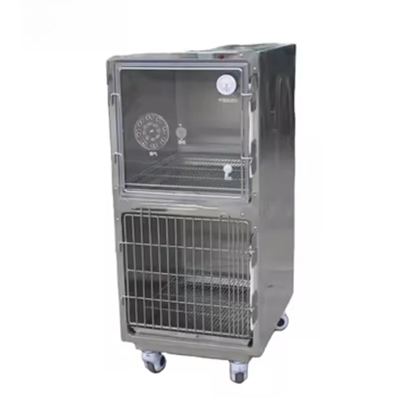 High Quality 304 Stainless Steel Dog Crate Cage with Divider Oxygen for Large Dog Use
