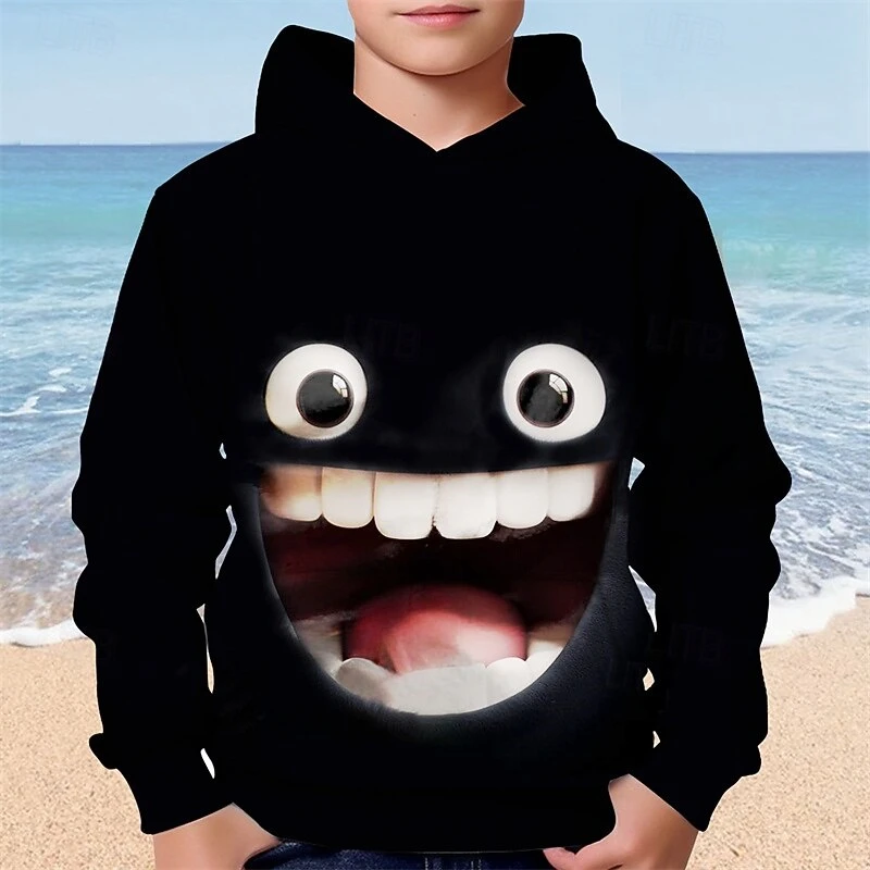 Funny 3D Print Hoodies For Man Spoof Face Prints Sweatshirt Outdoor Leisure Fashion Hip Hop Streetwear Funny Unisex Clothing Top