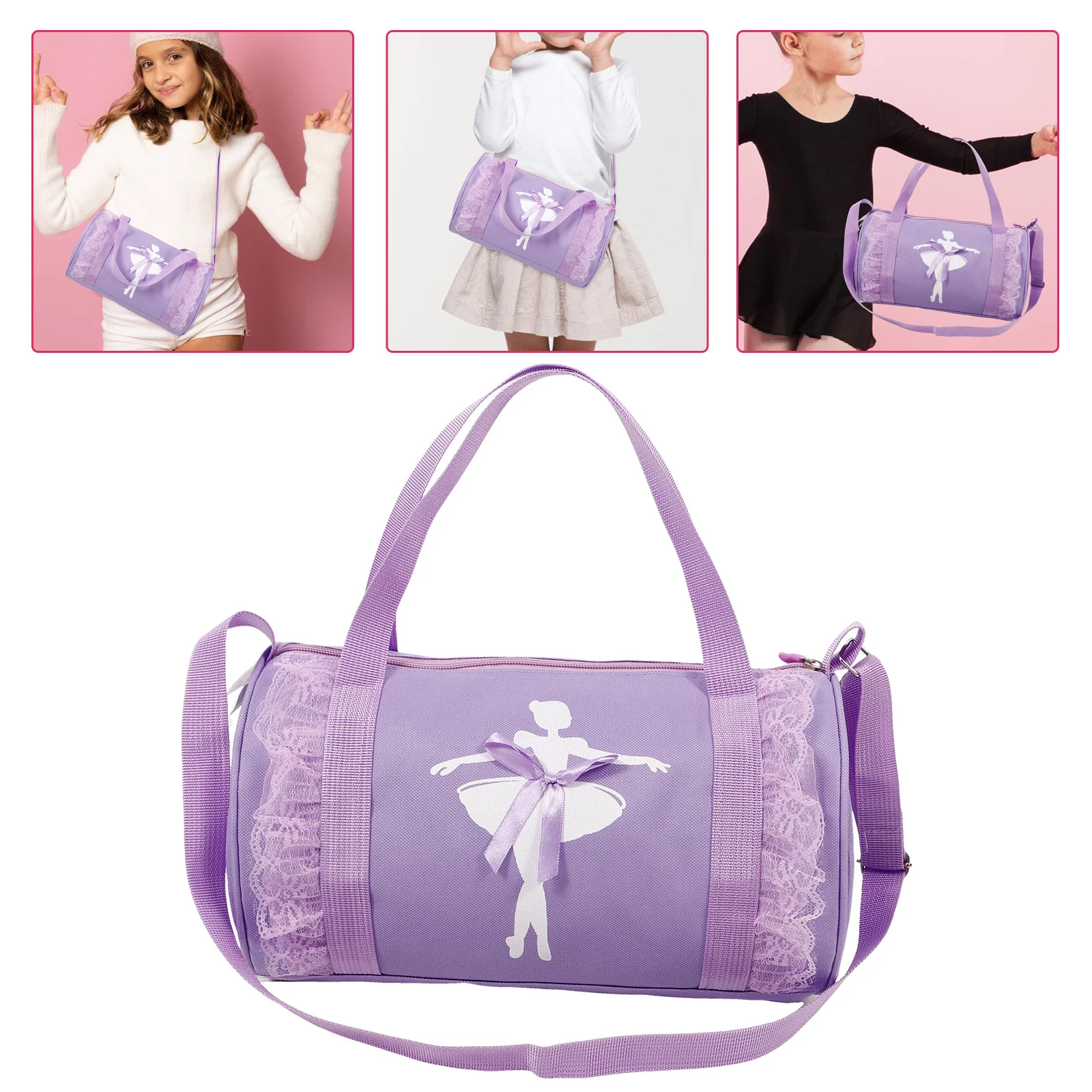 حقيبة كتف رقص الباليه ذات سعة كبيرة من قماش أكسفورد قابلة للتعديل ومحمولة لحقيبة يد الباليه #2