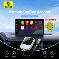 Baseus-Carplayワイヤレスアダプター,ワイヤレスCarplayドングル,Bluetooth 5.0,wifi,車用