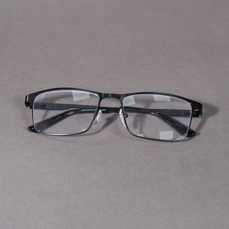 Mai Blume Übergroße Metall Lesebrille Für Männer Rezept Brillen Blau Licht Blockieren Business Platz Brillen Rahmen + 75 – Detail 3