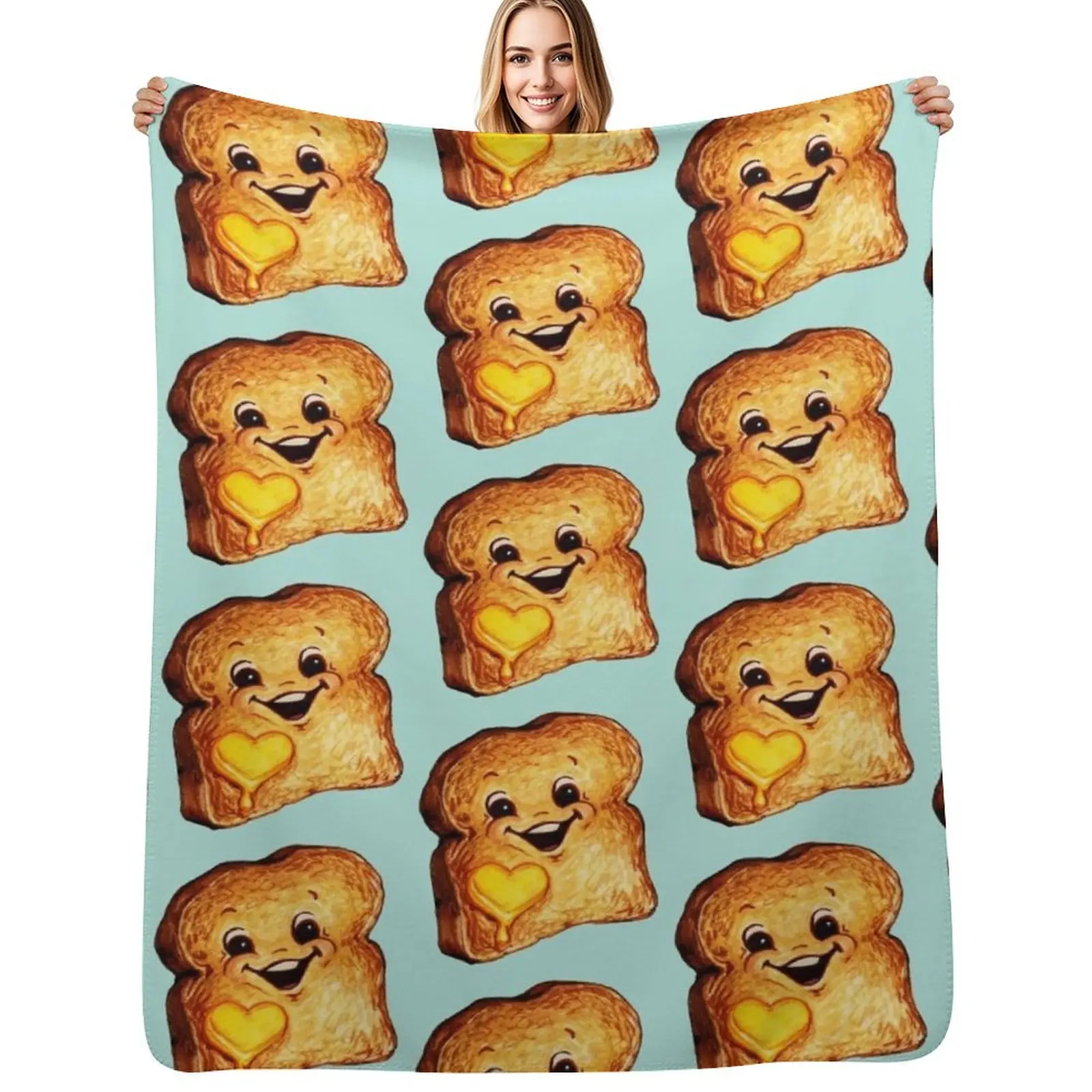 

Toast Throw Blanket Stain Resistant Cozy Warm Blanket