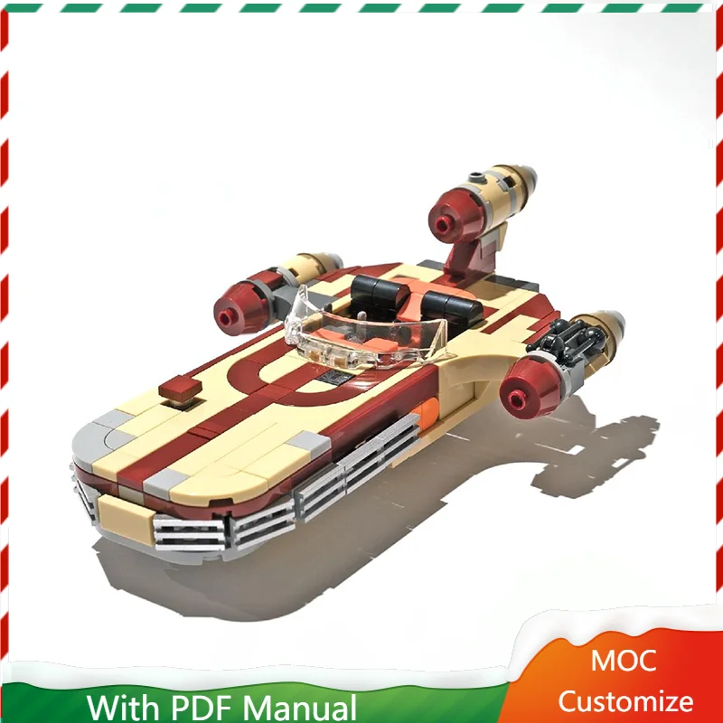 

300 шт., хит продаж, MOC-34, наземный космический корабль, креативный строительный блок, модель, детские развивающие игрушки «сделай сам», рождественские подарки