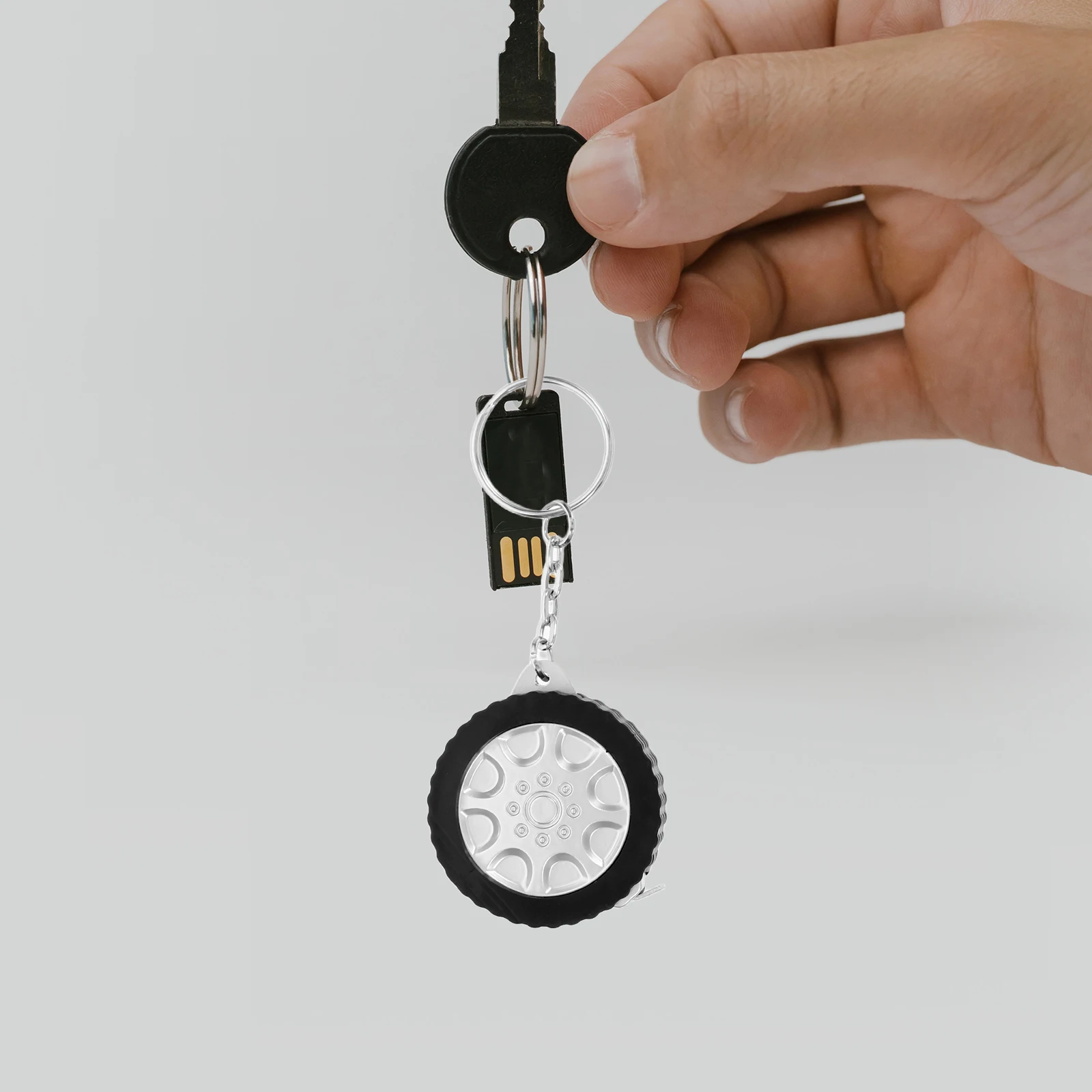 إطار صغير شكل نقل الحرارة المفاتيح شريط القياس كيرينغ DIY بها بنفسك التسامي مفتاح حامل أداة قياس للمنزل السفر في الهواء الطلق #2