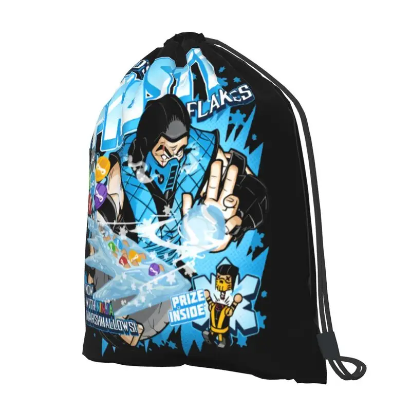 Subzero Mortal Kombat Parody Frosty-O'S Video Game Drawstring Backpack Newest Creative Sports Bag Clothes Backpacks Sports Bag