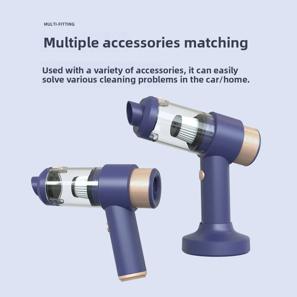 

Wireless Charging Car Vacuum Cleaner Dual-purpose Household Small Mini High Power Strong Suction