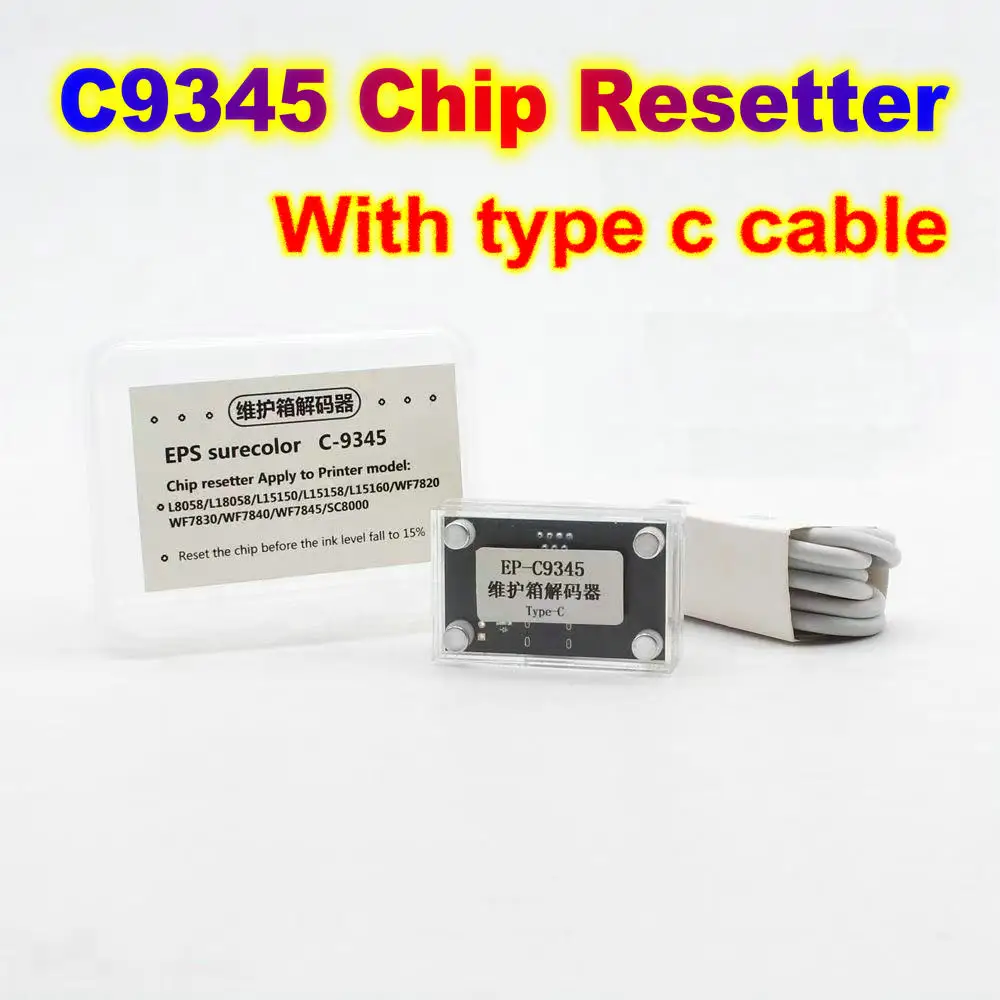 

C9345 Maintenance TanK Chip Resetter For Epson L8050 L8168 L8188 L8160 L8180 L5150 L5160 EC-C7000 ST-C8000 ET-16600 L18050 chip
