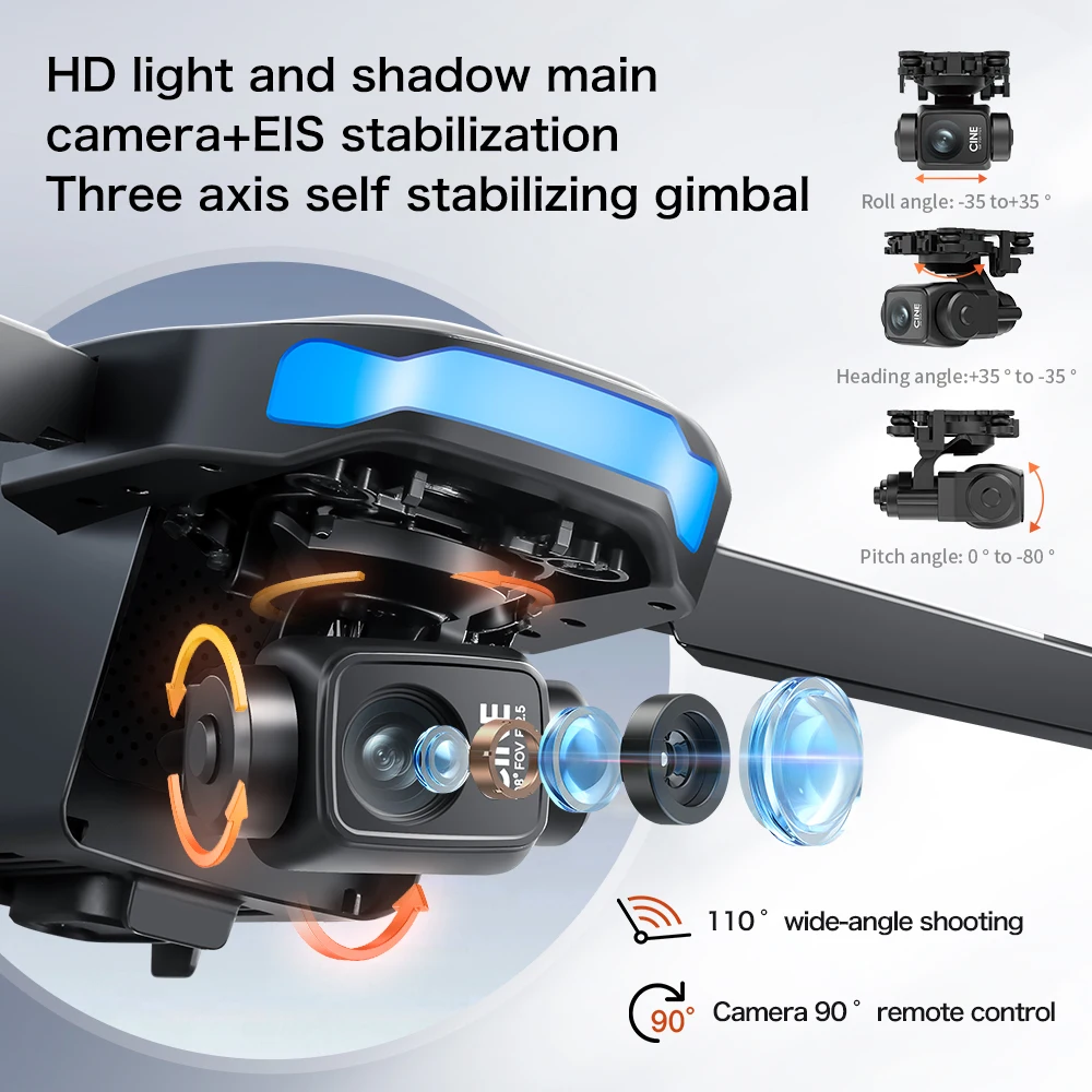 S-X1 New Drone with Screen 3-Axis Anti-shake Gimbal 4K Aerial Brushless Drones RC Quadcopter 5G GPS 8K HD Cameras EIS Mini Dron