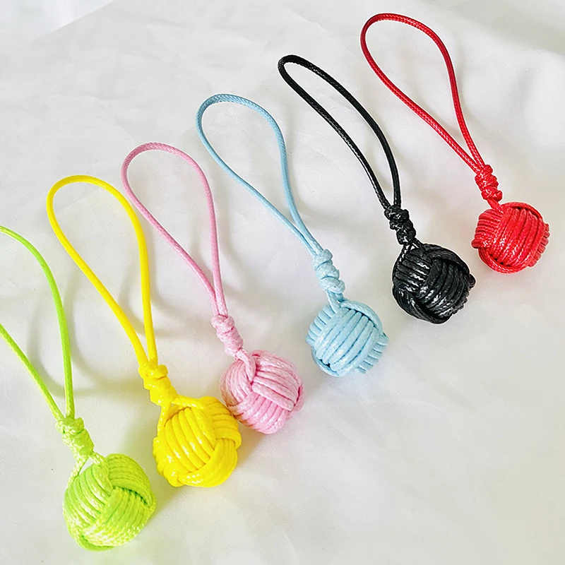 Fist Knot Keychain Bag Pendant DIY Hand-woven Key Ball Pendant DIY Car Key Accessories