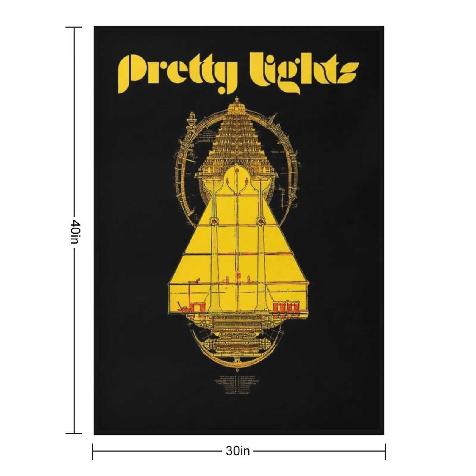 Pretty Lights Throw Blanket Custom Soft Big Bed linens Camping warm for winter Bed covers Blankets