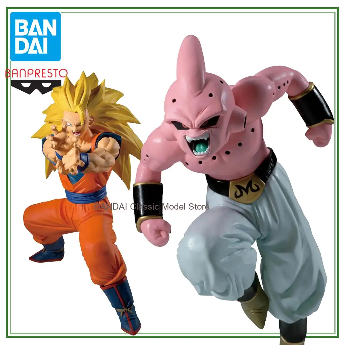 

In Stock Genuine BANPRESTO MATCH MAKERS Dragon Ball Z Super Saiyan 3 Son Goku Majin Buu Figure Anime Model Toy