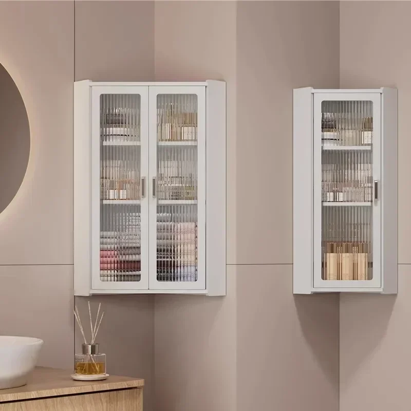 Bathroom, toilet rack, storage cabinet, corner wall-mounted cosmetics, washstand, locker, waterproof and free of punching