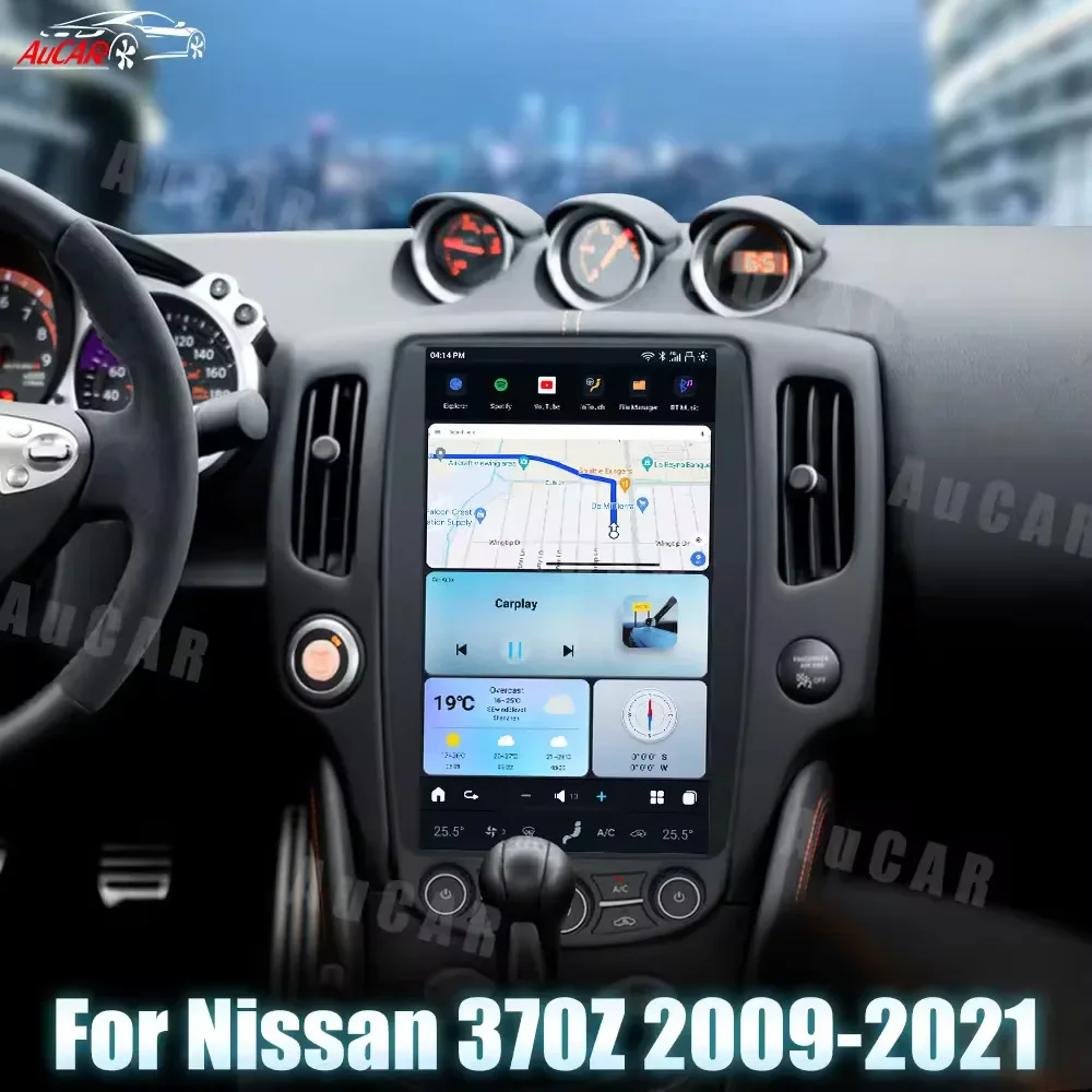 Aucar 13.6 "android 13 reprodutor multimídia navegação gps rádio do carro reprodutor de dvd eletrônica automática para nissan 370z 2009-2021