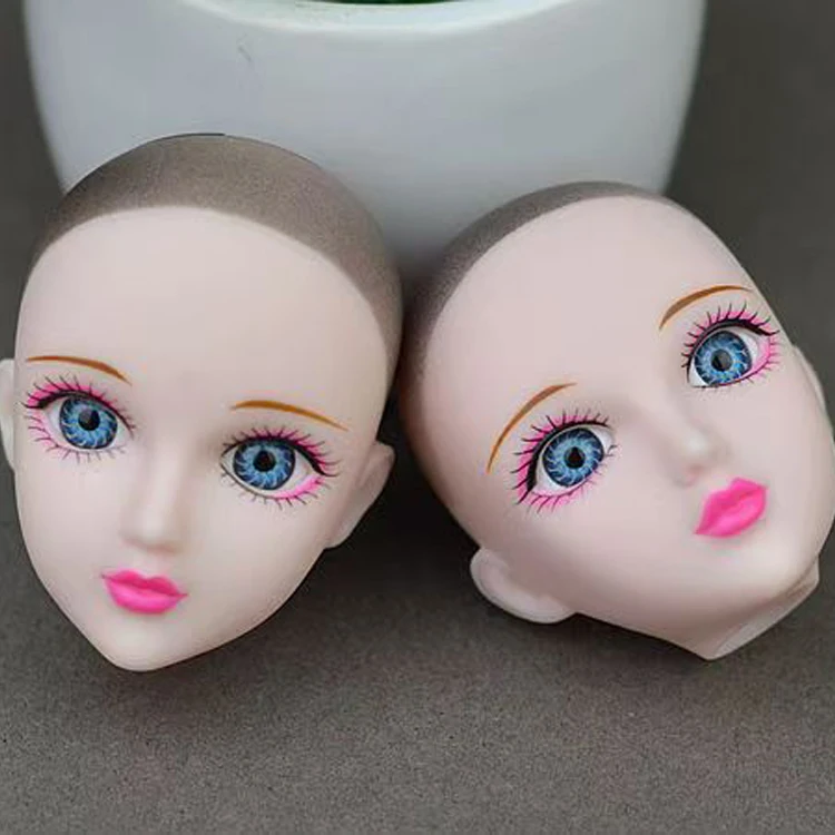 New Soft Practice Makeup Doll Heads Original 3D Green Blue Eye For 30cm 11.5" Doll Heads For 1/6 BJD Doll Practicing Makeup Head