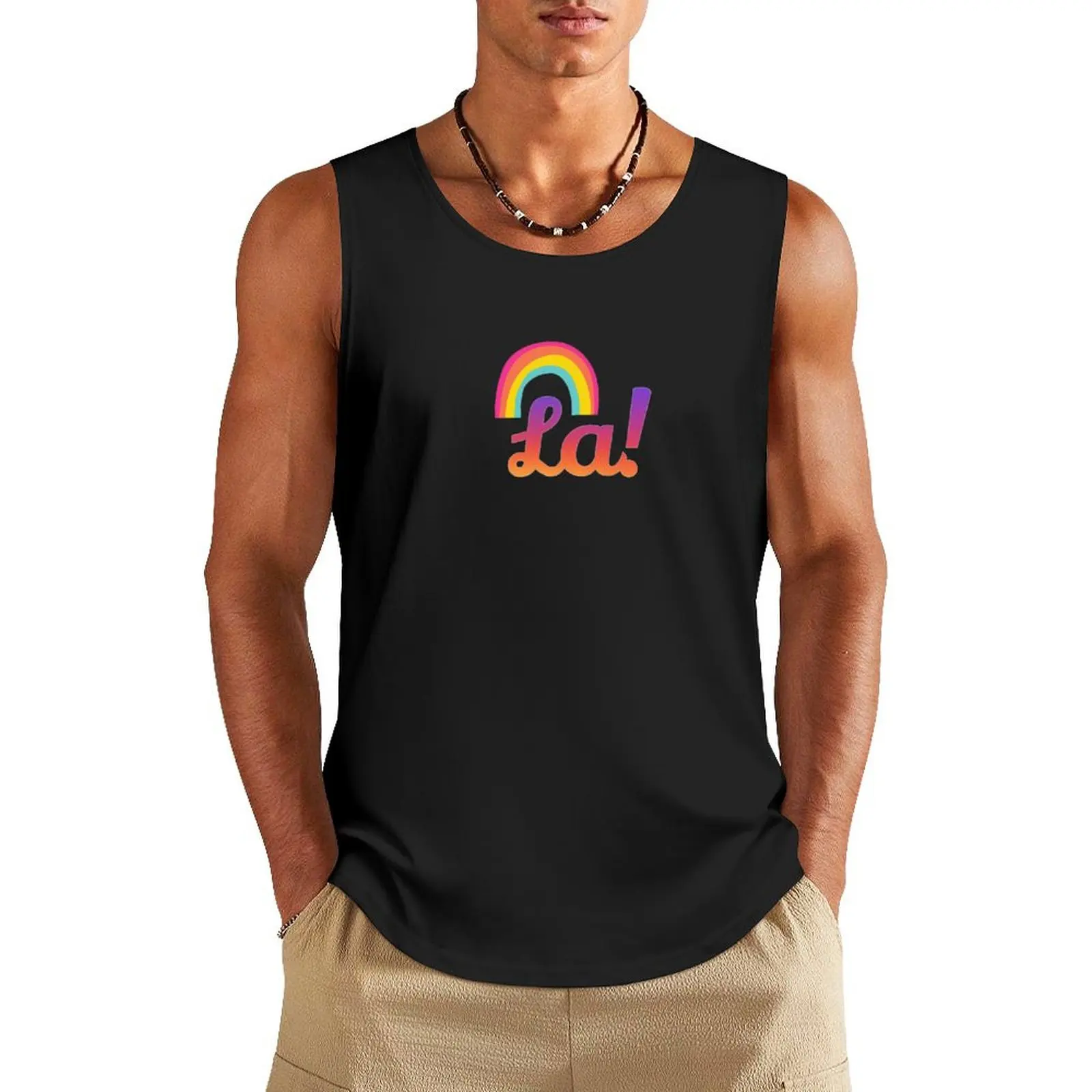It's a sin - La! Tank Top summer clothes for men bodybuilding men Men's cotton t-shirt gym