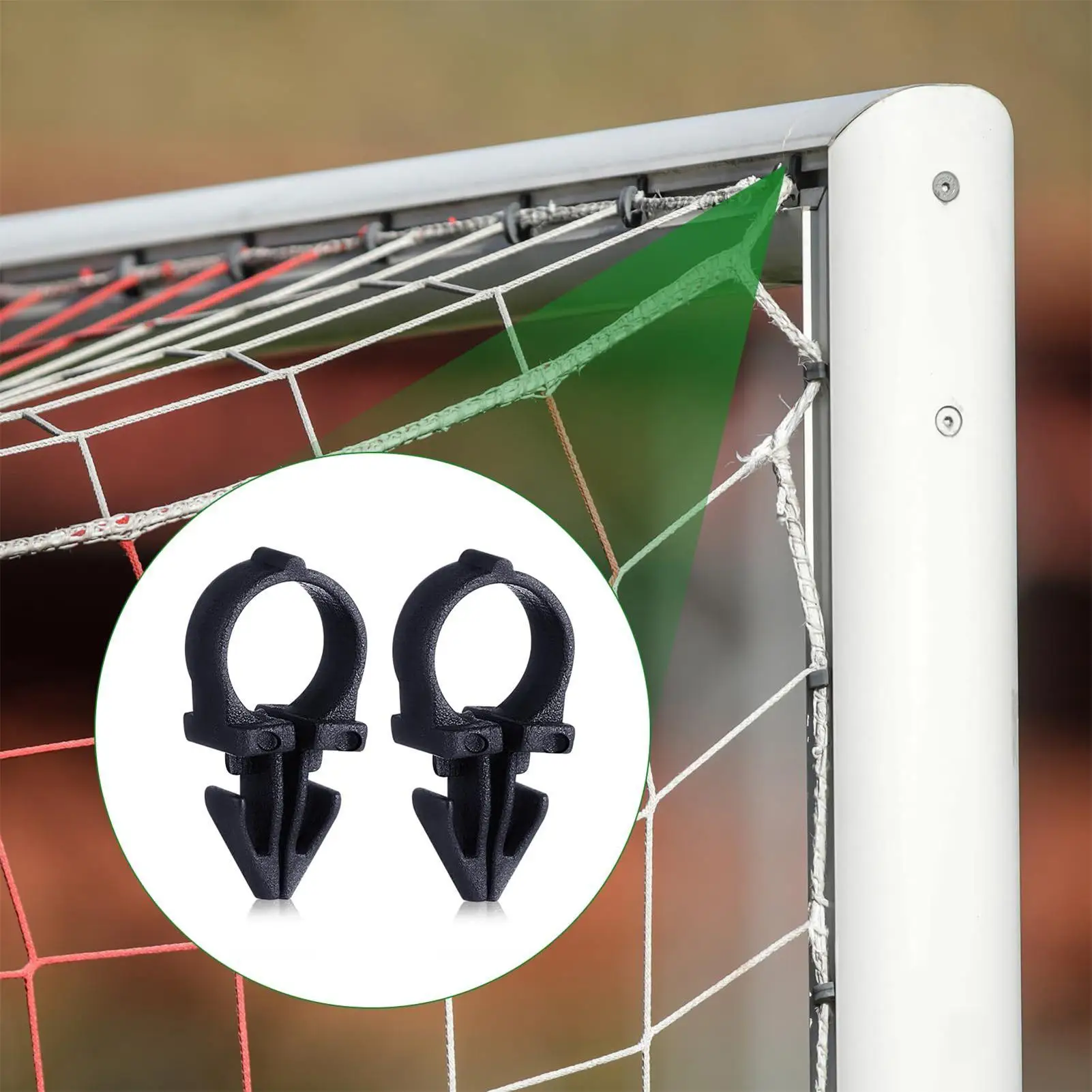 サッカーゴールネットファスナー 100個入り サッカーゴールネット固定クリップ スポーツアクセサリー 日常練習用固定金具