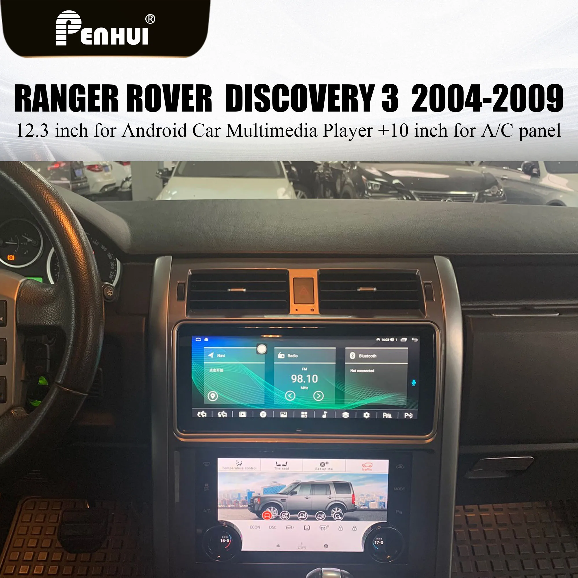 Digital AC Air Conditioner Panel LCD Touch Screen AC Display Climate Control Board for Land Rover Discovery 3 2004-2009 DVD