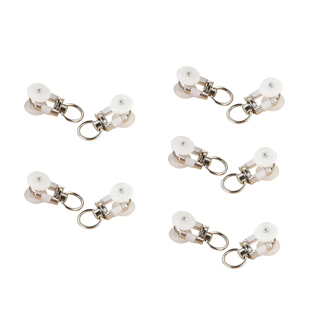 

20 pcs Curtain Rail Wheels Track Wheel Pulleys High Quality Sturdy Easy Install Compact Design Home Decoration