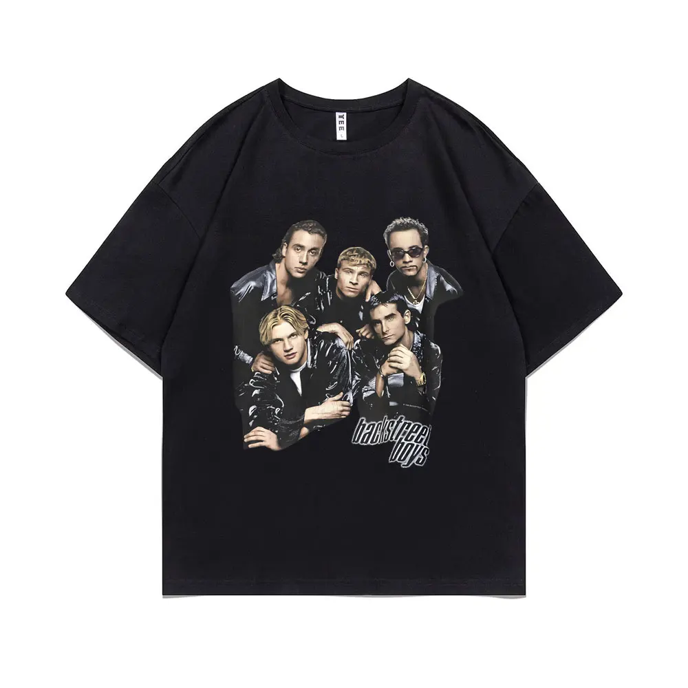 Limited Backstreet Boys Graphic T-shirt Male Vintage Streetwear 90s Boy Band Bsb Group Pop Music T Shirt Men Oversized T Shirts