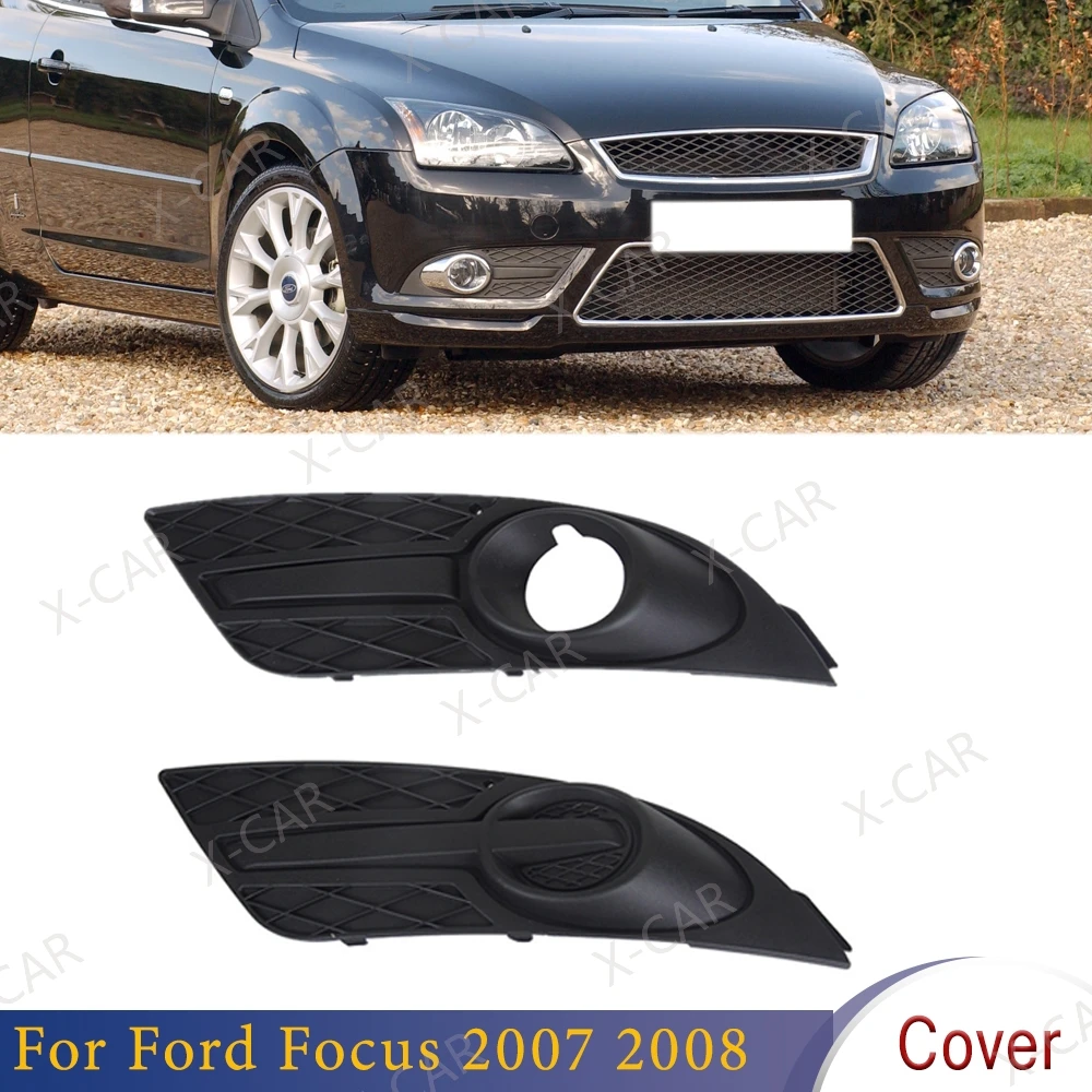 

Front Bumper Fog Light Foglamp Cover Frame Hood Bezel For Ford Focus 2007 2008