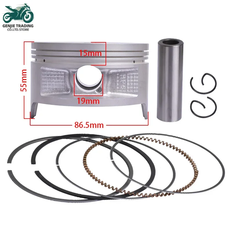 

86.5mm STD Motorcycle Piston and Piston Rings Kits for HONDA TRX420FM 2007-2013 FM1 FM2 14-23 TRX420 FPE TRX420 TE TE1 TM TM1