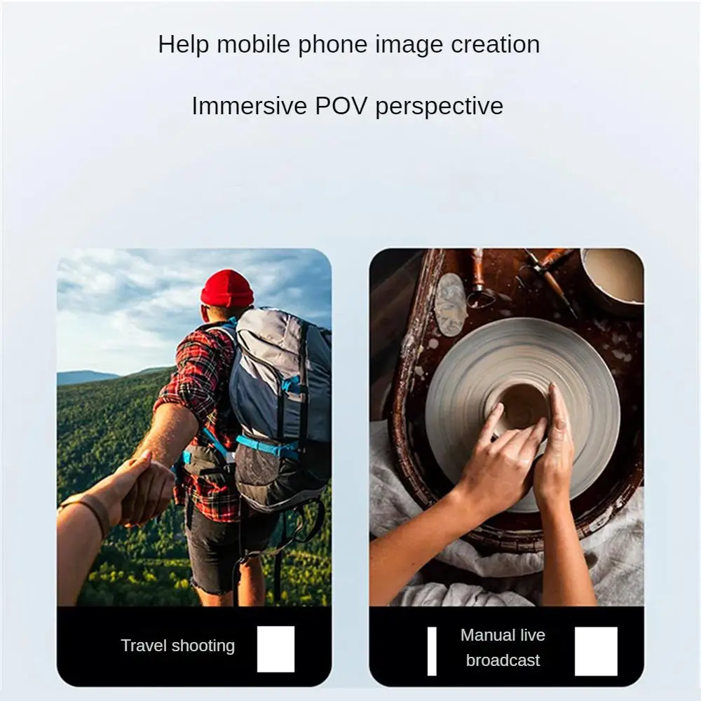 First-person Perspective Shot Of Mobile Phone Holder Silicone Protection Trip Record Outdoor Hanger Style Mobile Live Broadcast