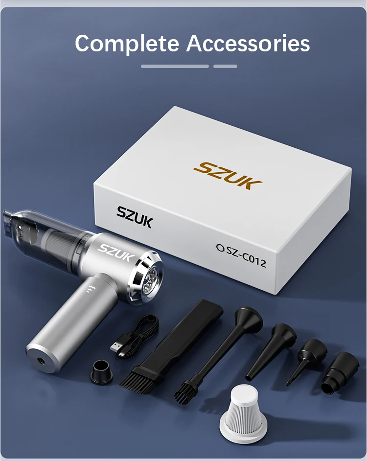 SZUK 985000PA Car Vacuum Cleaner Wireless Mini Handheld Strong Suction Cleaning Machine Portable Vacuum Cleaner for Car Home
