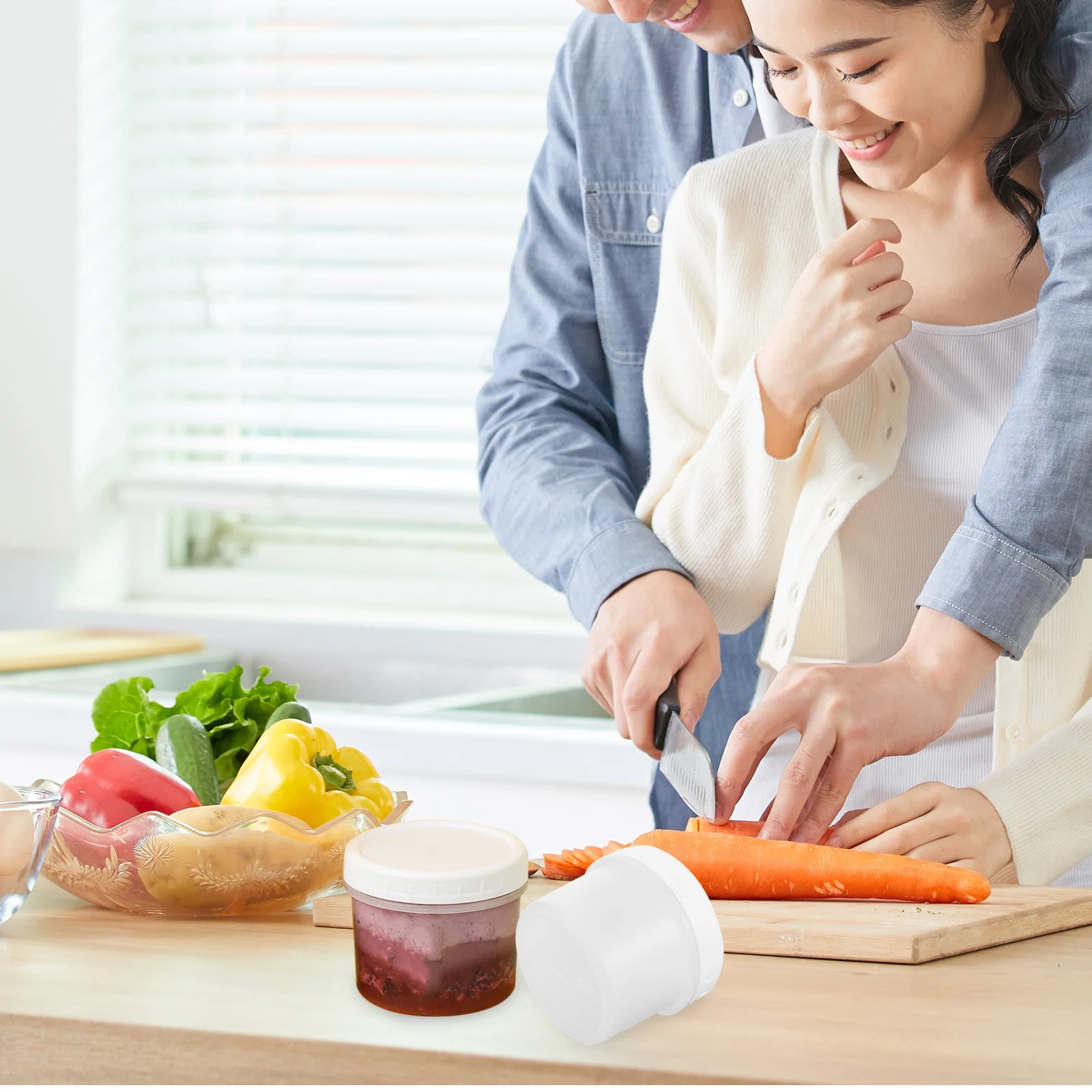 

10Sets Ice Cream Containers with Lids Reusable Preservation Box for Homemade Ice Cream Noodles Flatware Travel Lunch Box