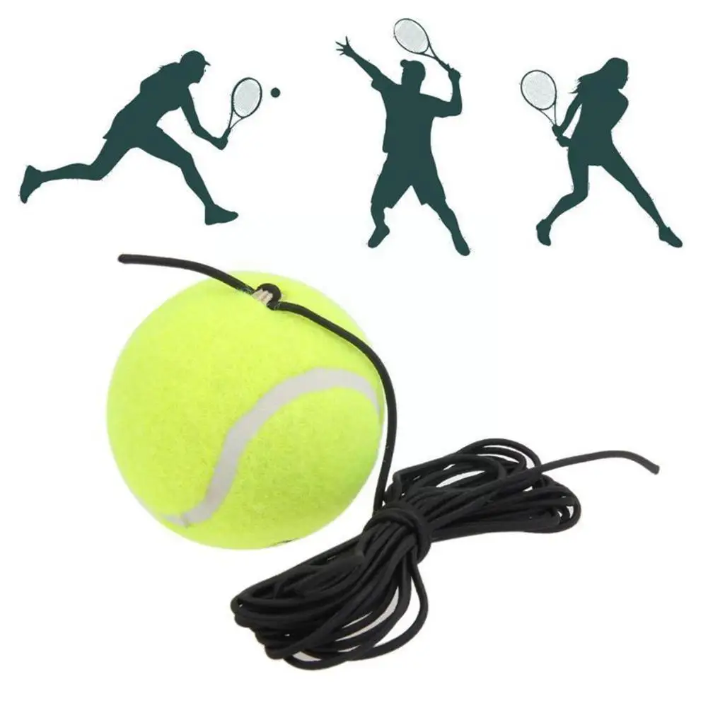 Single Training Tennis Ball With Elastic String Resistance Grip Training Practise Tennis Tennis Overgrip Balls Rubber Train Q5K5