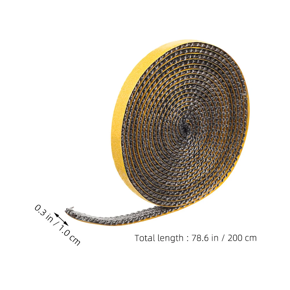 เทปสีดําเตาประตูซีลเชือกแบนทนความร้อน Sealant Strip แก๊สหม้อต้มไม้ปะเก็นเตา Burner