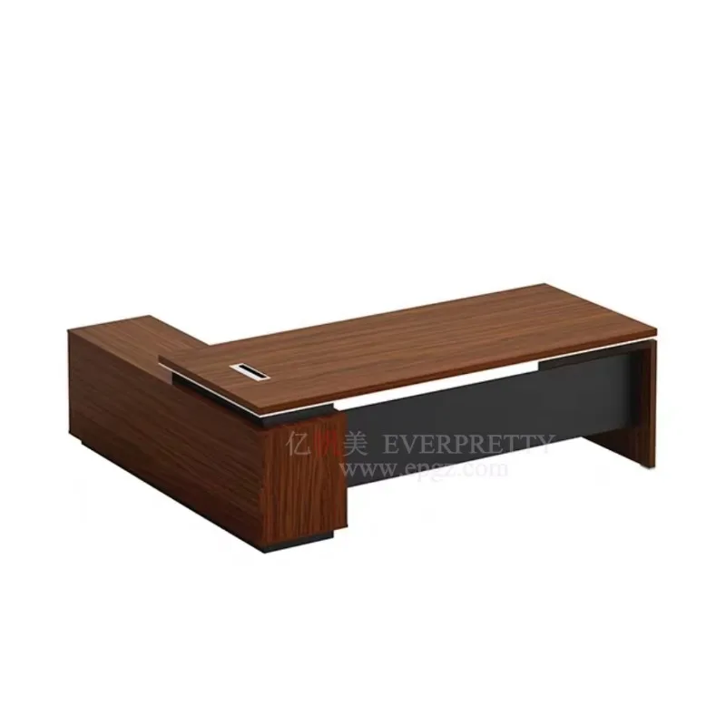 Moderner Design-Bürotisch aus Holz, Manager-Boss-Bürotisch, Design-Chefschreibtisch für den Bürogebrauch
