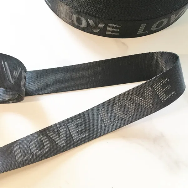 2yards 38mm Nylon Webbing LOVE Nylon Strap 1.5inch Nylon Strip 1.6mm Thickness High Quality W001