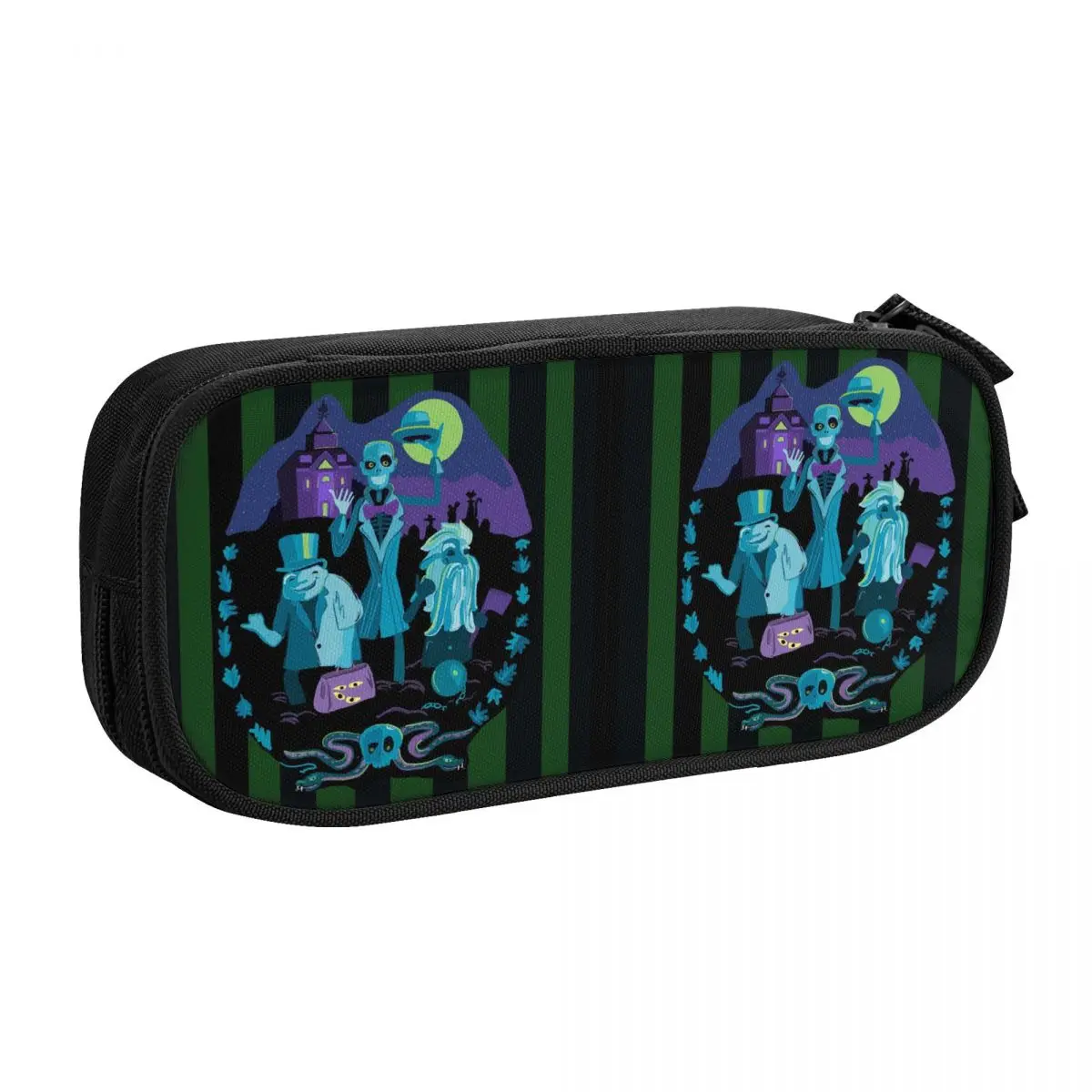 Custom Haunted Mansion Kawaii Pencil Cases Girl Boy Large Capacity Pencil Box Students Stationery
