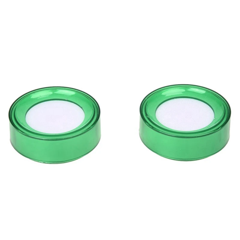 Green Plastic 7Cm Dia Sponge Finger Wet Money Cashier 4 Pcs