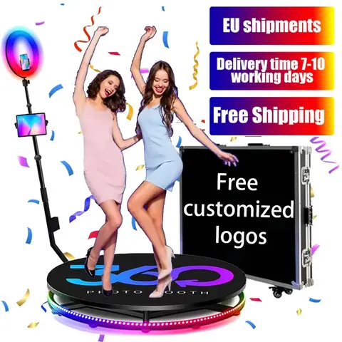 Máquina de fotomatón 360 con estuche de vuelo y paquete de baterías |   Cabina de cámara Slow-Mo para fiestas |   Opciones personalizadas de traje de lujo