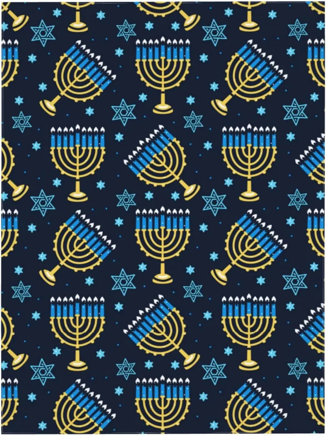 سعيد هانوكا الشمعدان مفرش المائدة مقاوم للماء لتزيين الطاولة قابلة لإعادة الاستخدام اليهودية الشانوكا المطبخ طاولة طعام القماش ديكور المنزل #4