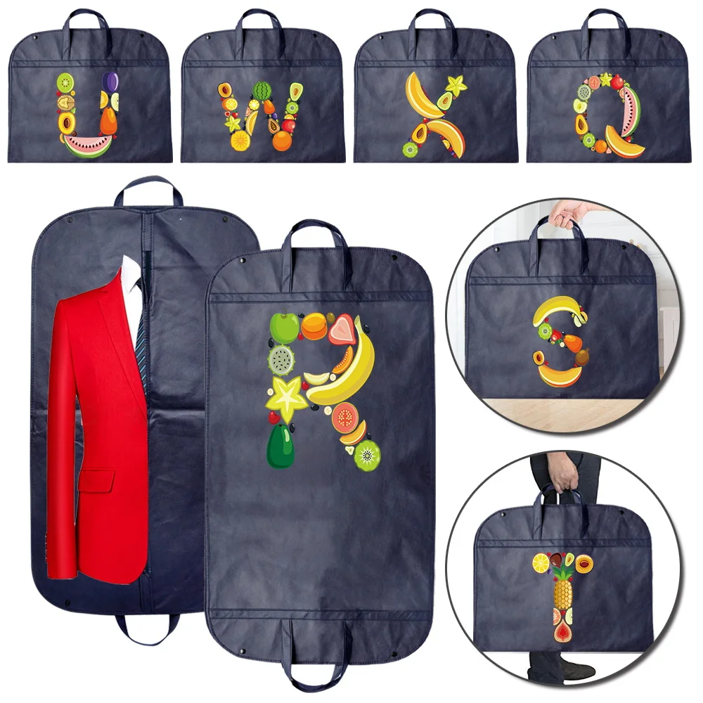 Clothes Dust Cover Wedding Dress Cover Suit Coat Storage Bag Garment Home Hanging Clothing Organizers Fruit Pattern Series