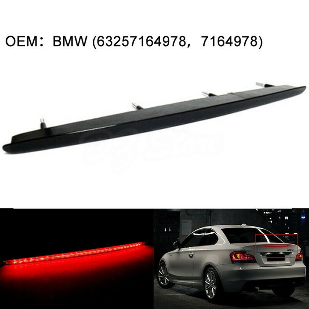 Black Smoked LED Rear Boot Third Brake Stop Light For 2007-2013 BMW 1 Series E82 E88 M Coupe OEM 63257164978  63 25 7 164 978