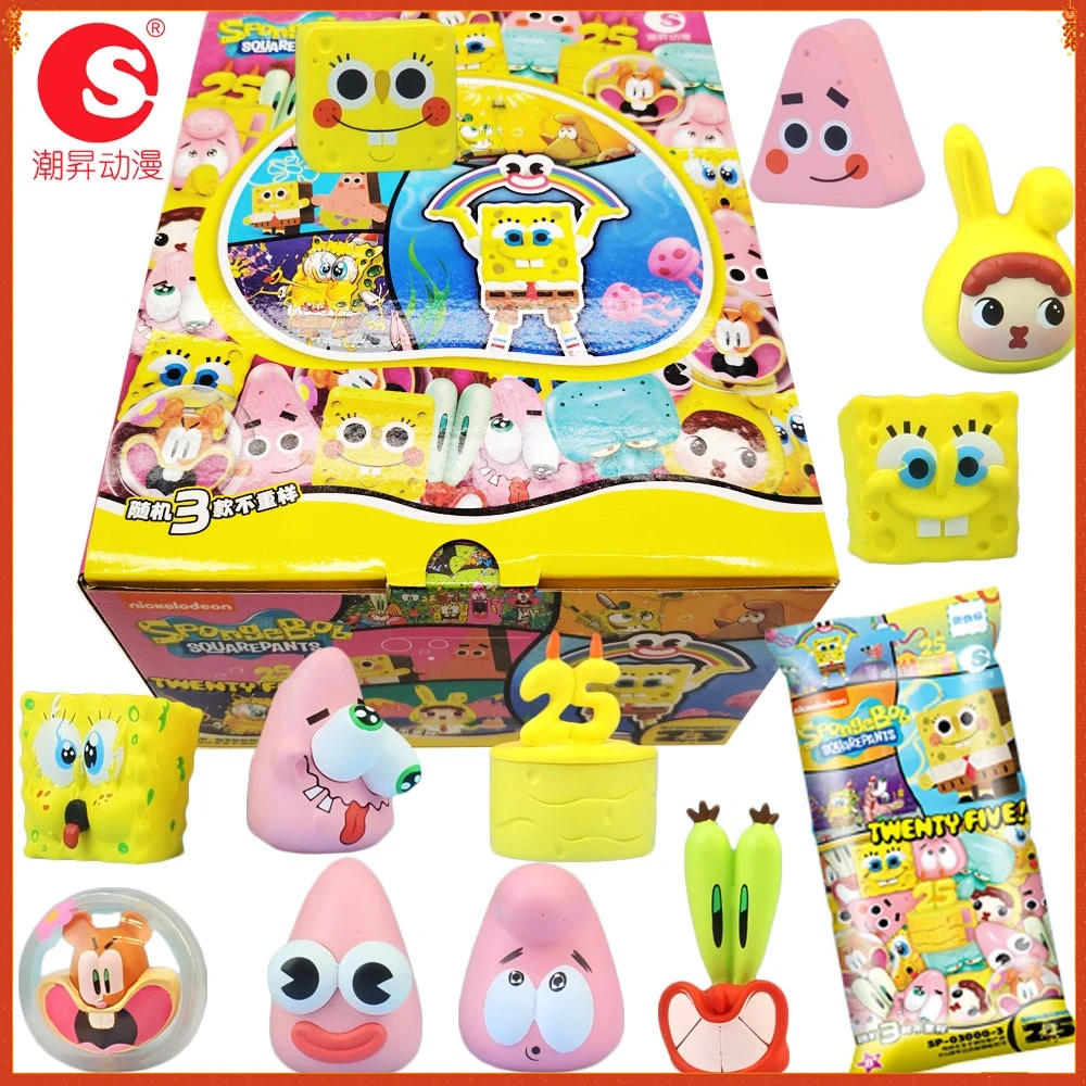 

Genuine SpongeBob SquarePants Cute Item Series Mini Blind Box High Quality Creative Anime Periphery Model Toys Surprise Gifts