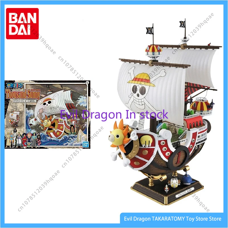 Bandai One Piece Anime Figure Assembled Model Straw Hat Pirates Thousand Sunny Genuine Model Collection Decoration Children Gift