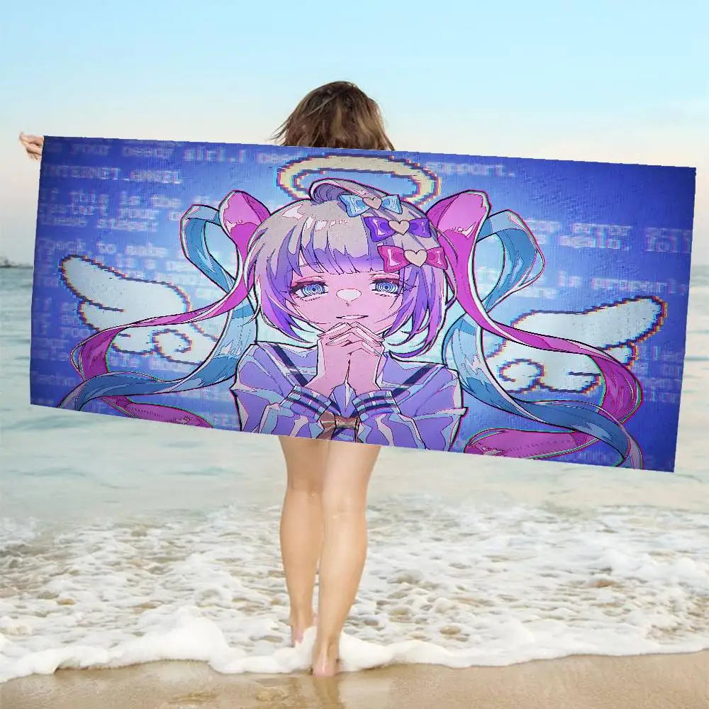 Game Needy Girl Overdose Microfiber Beach Towel Absorbent Quick dry Soft Yoga Swimming Resort Mountain Climbing Towel