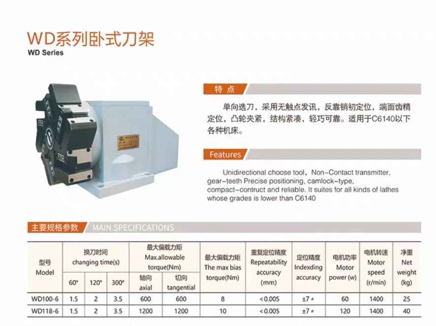 CNC Electric Tool Holder WD6-100 (0625) WD6-118 (6132/6140)