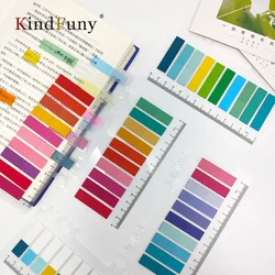 KindFuny 200 시트, 모란디 인덱스 탭 북마크, 스티커 메모장, 카와이 문구, 학교 사무용품