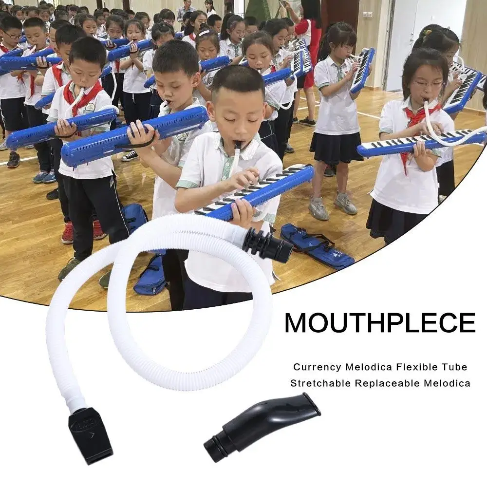ABS Melodica Flexible Tube Stretchable Currency Melodica Tube Mouth Resin Security Pianica Mouthpiece Blowpipe