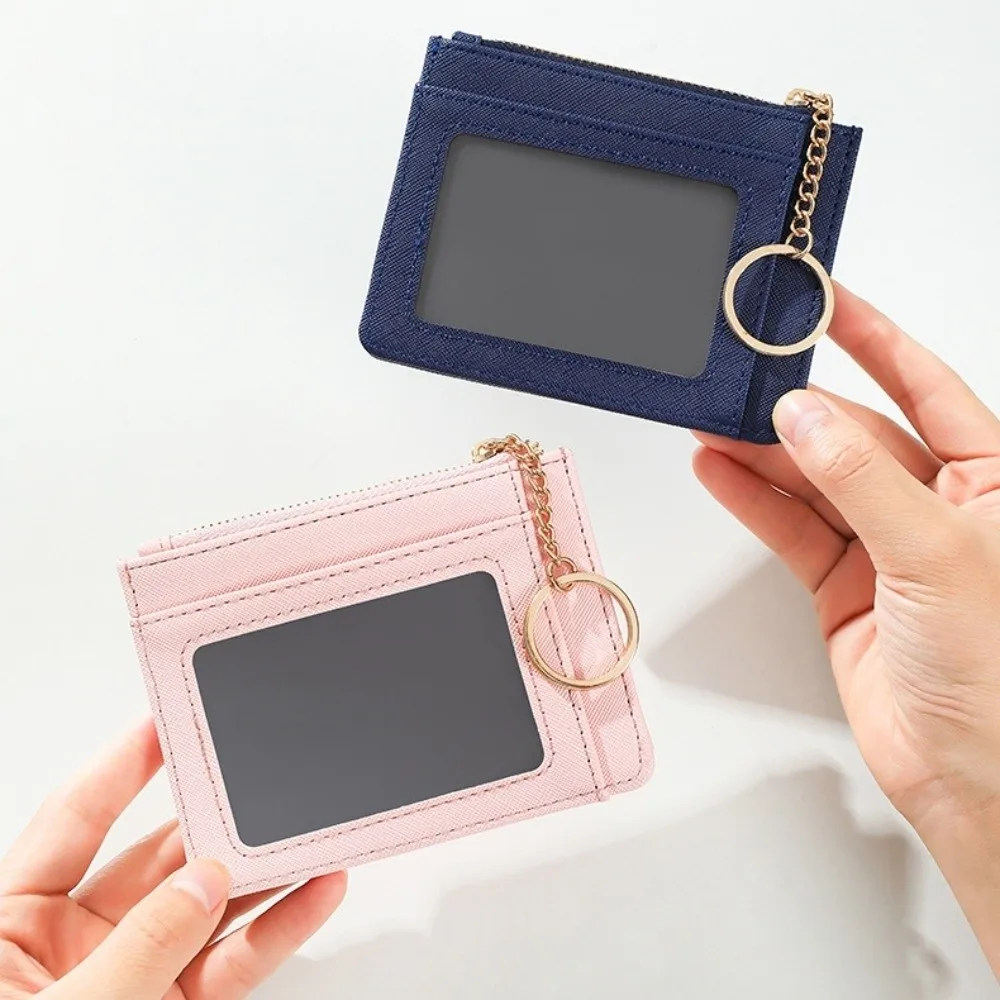 Портативная короткая подвесная сумка для карт, многофункциональный красочный кошелек с несколькими картами, карманный кошелек из искусственной кожи на молнии, унисекс