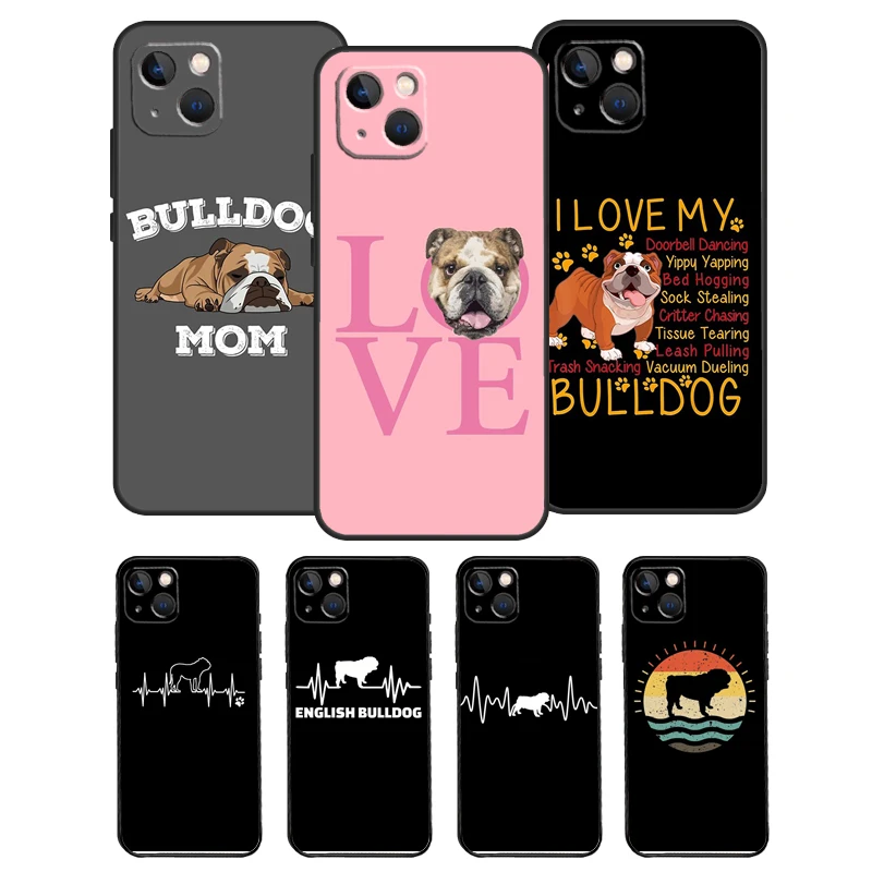 English Bulldog Heartbeat For OPPO Reno 7 8 Lite 8T 11F 12F 13F 14F 10 11 12 13 14 15 Pro OPPO Find X9 X8 X5 X6 Pro Case