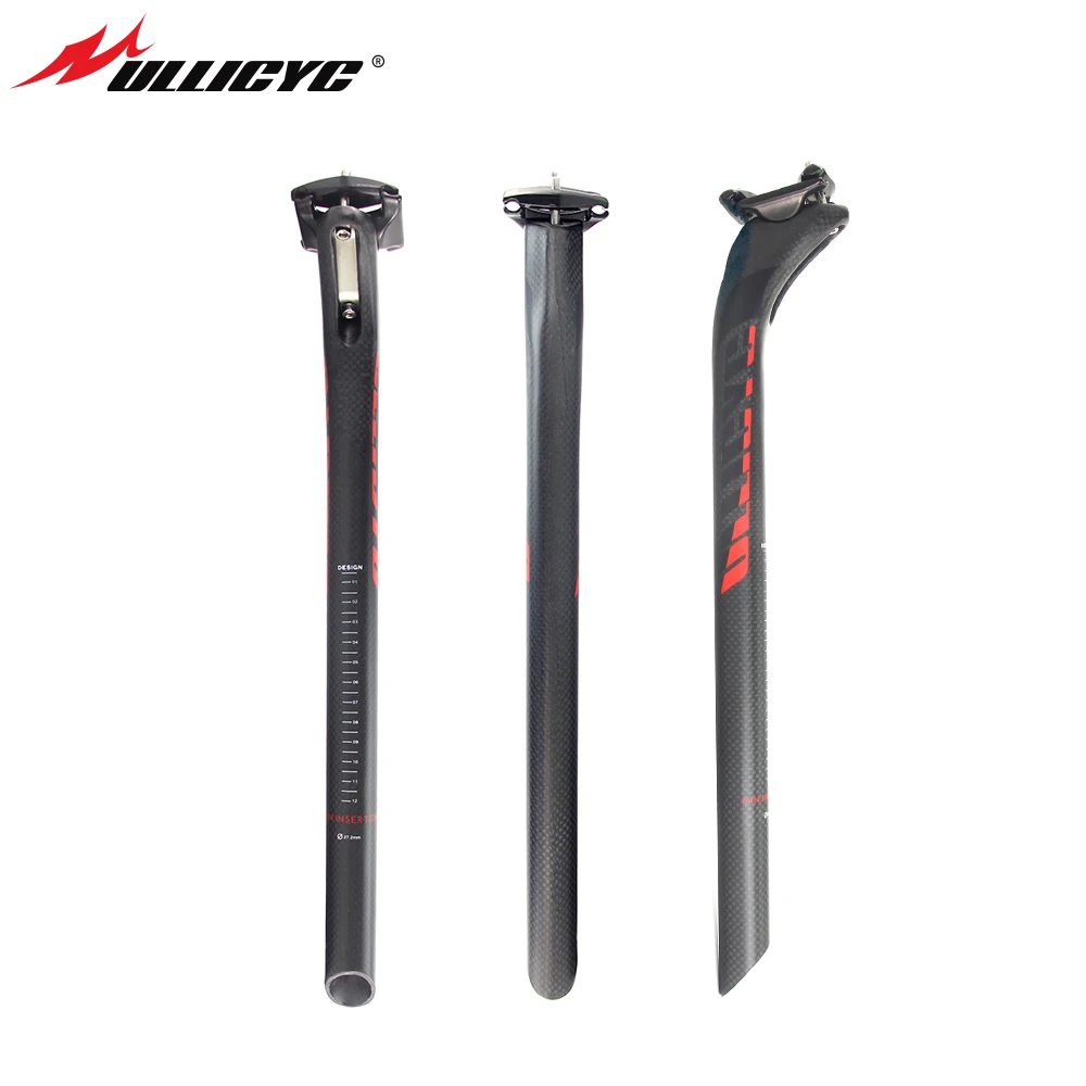 Ullicyc New Matte Red/Black/Green/White 20Degree Carbon Seatpost 27.2/30.8/31.6*400mm Carbon Bike Cycling Parts MTB/Road