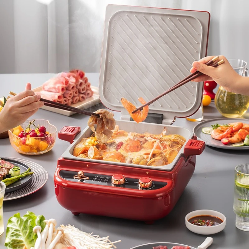 

Multi Function Electric Pancake Deepen Electric Hot Pots Double Sided Heating Barbecue Frying Household Electric Cooking Pots